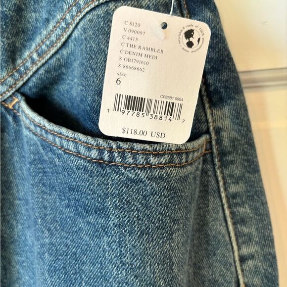 NWT We The Free Come As You Are Denim Maxi Slit Skirt Free People Blue - Picture 8 of 9